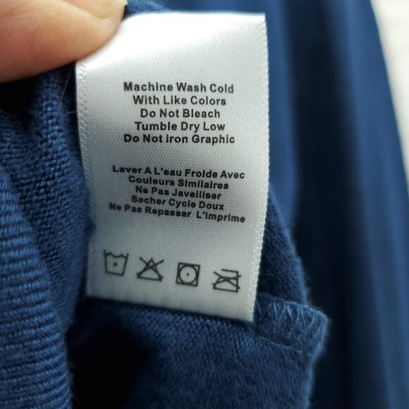 Spiritual Gangster Women's Navy Embroidered Rainbow Savasana Pullover Sweater M - Picture 8 of 11